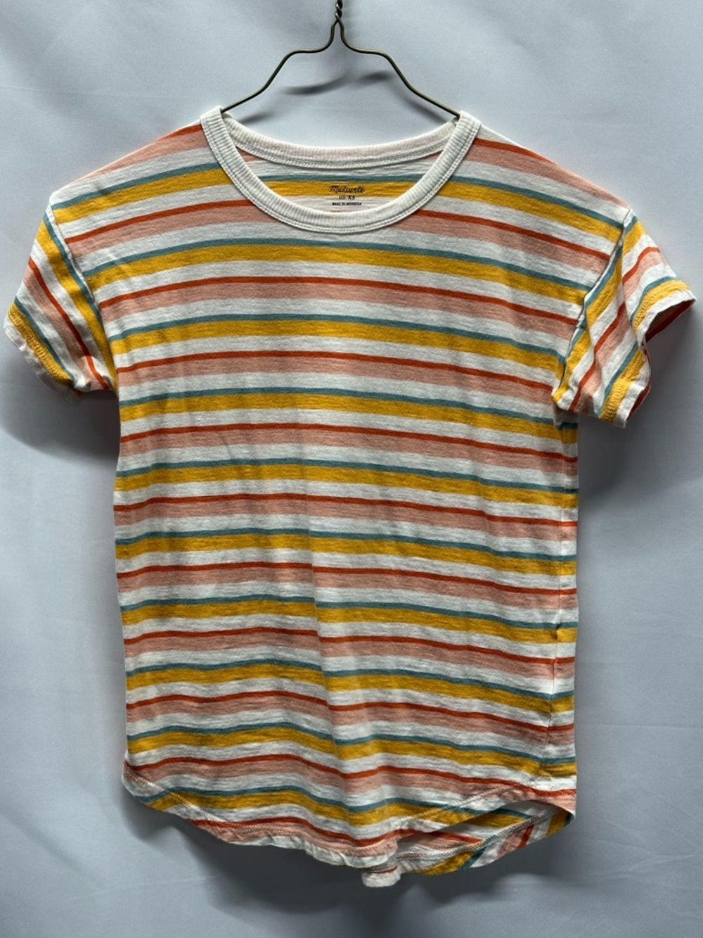 💥 $5 if bundled - MADEWELL XS Striped Crewneck Tee - Multicolor